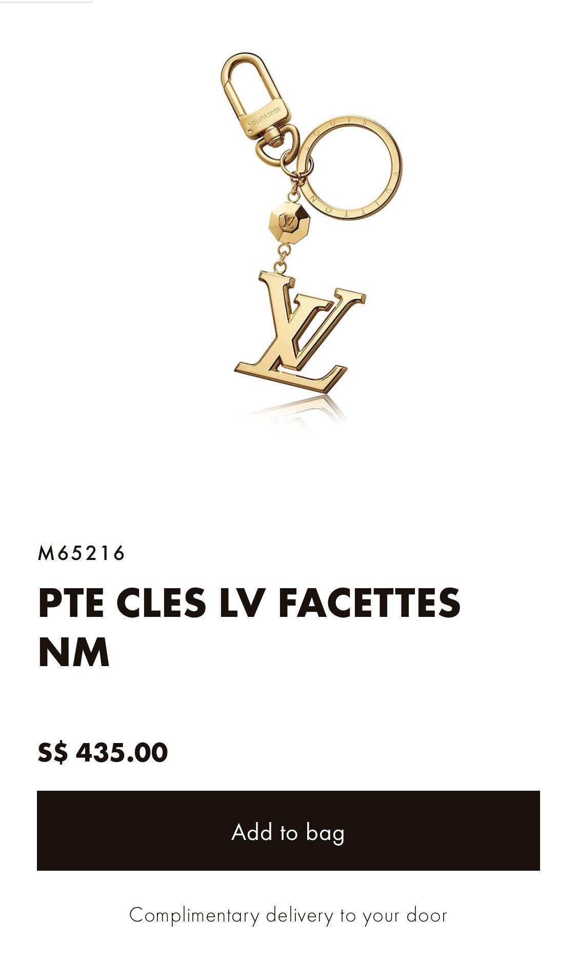 LV Facettes Bag Charm & Key Holder, Luxury, Accessories on Carousell