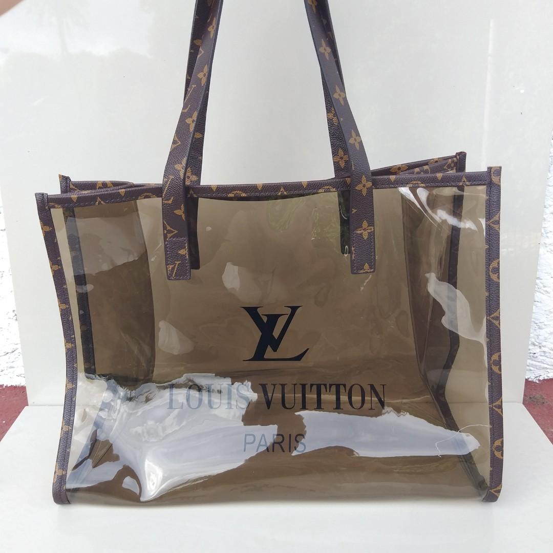 LV TRANSPARENT TOTE BAG, Women's Fashion, Bags & Wallets, Tote Bags on  Carousell