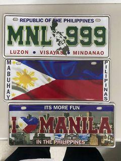 Manila Plate number souvenir