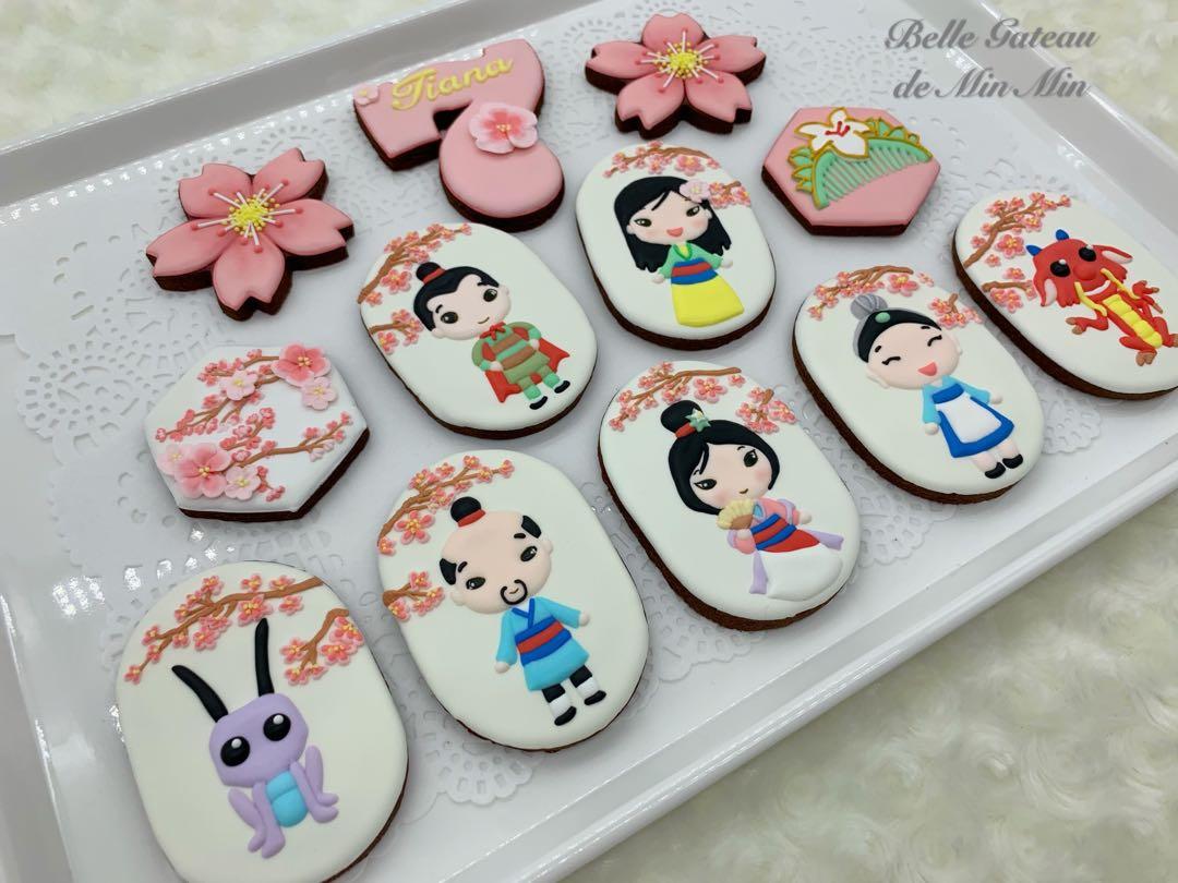 Mulan Theme Cookies / Birthday Cookies / Customized Cookies, Food