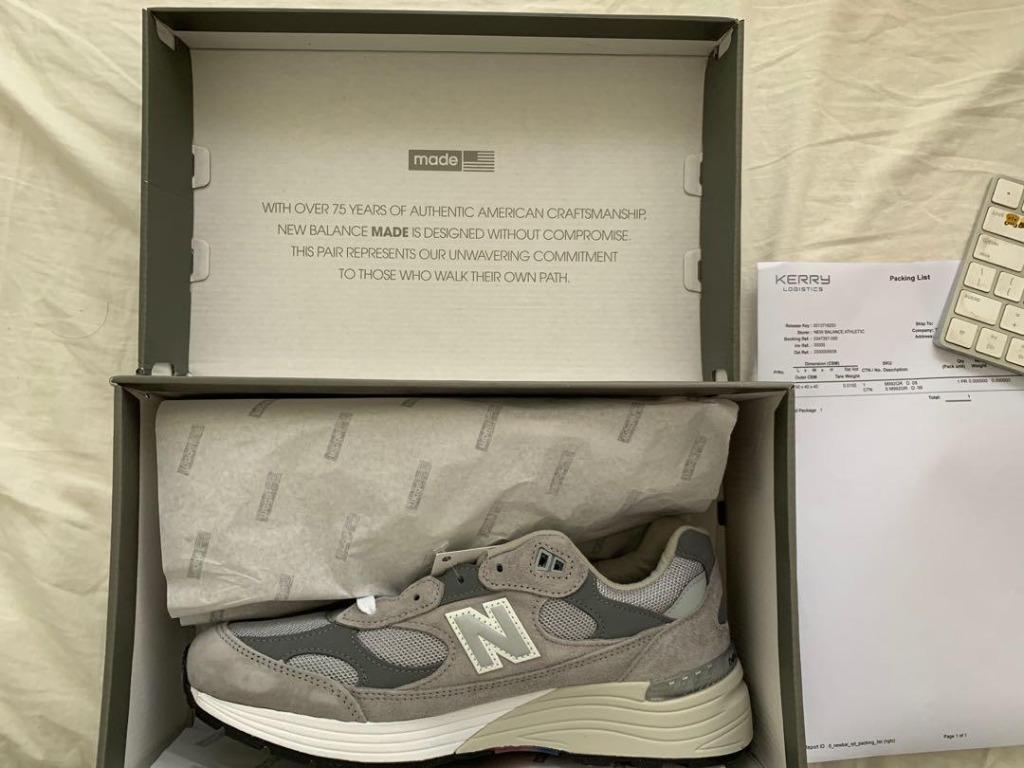 New Balance 992 Grey M992GR us13 - $1600, 男裝, 鞋, 西裝鞋- Carousell