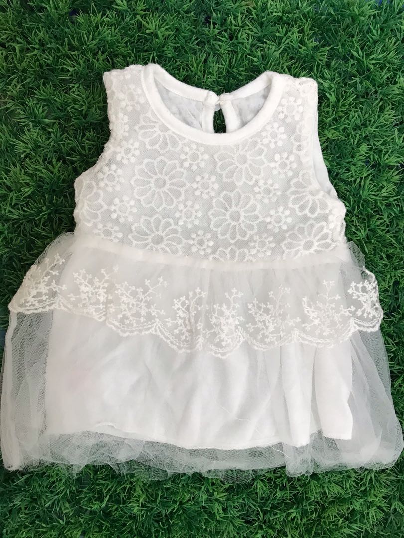 newborn white dress