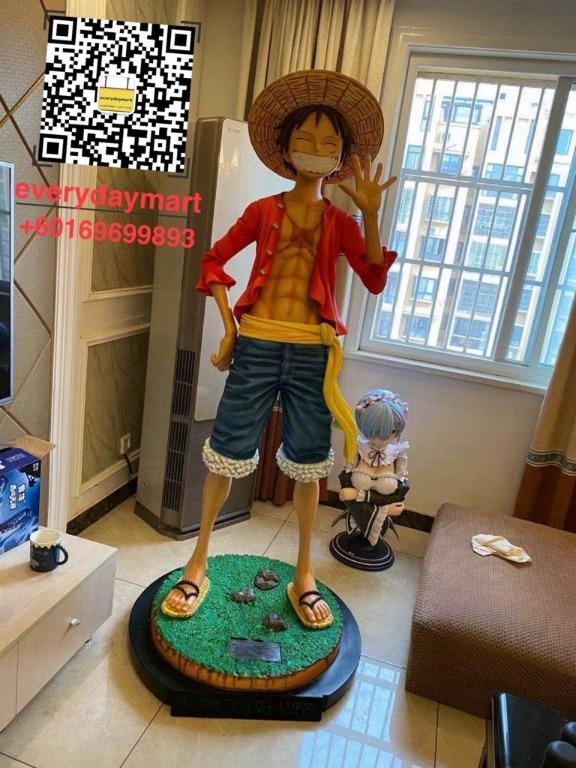 One Piece Monkey D Luffy Smiling 1 1 Scale Life Size Straw Hat Luffy Straw Hat Pirates Statues Action Figure海贼王 草帽微笑路飞 手办全身像1 1雕像手办摆件 Toys Games Bricks Figurines On Carousell