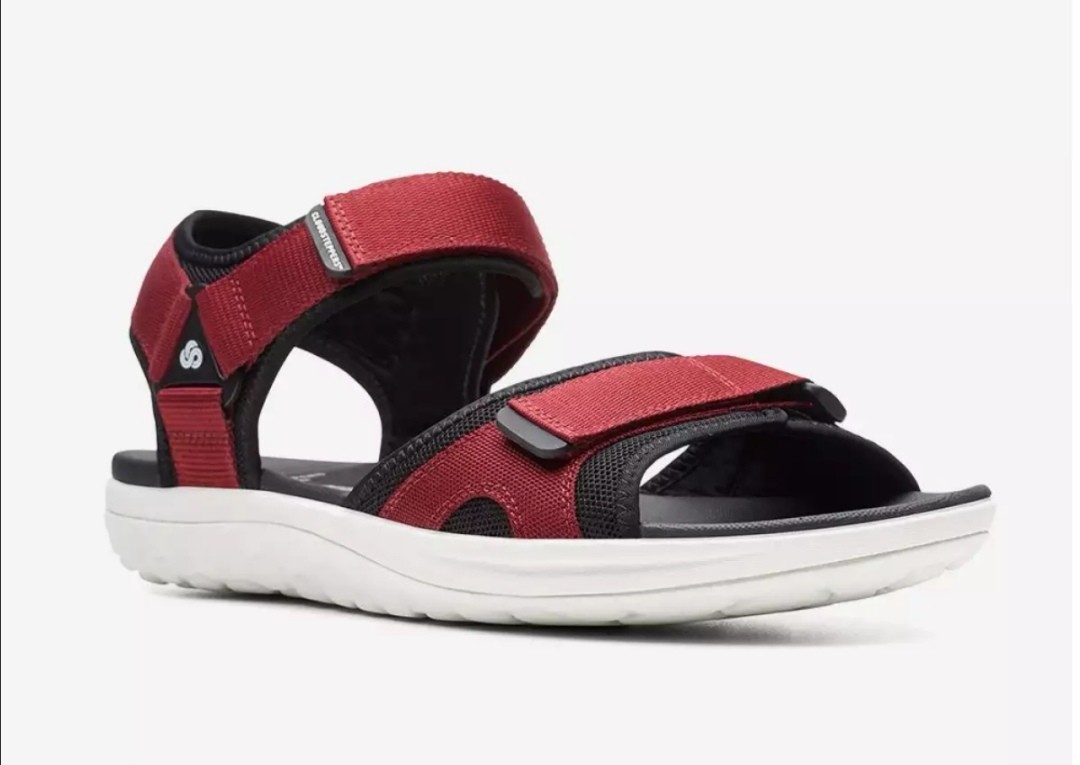 clarks sandals mens orange