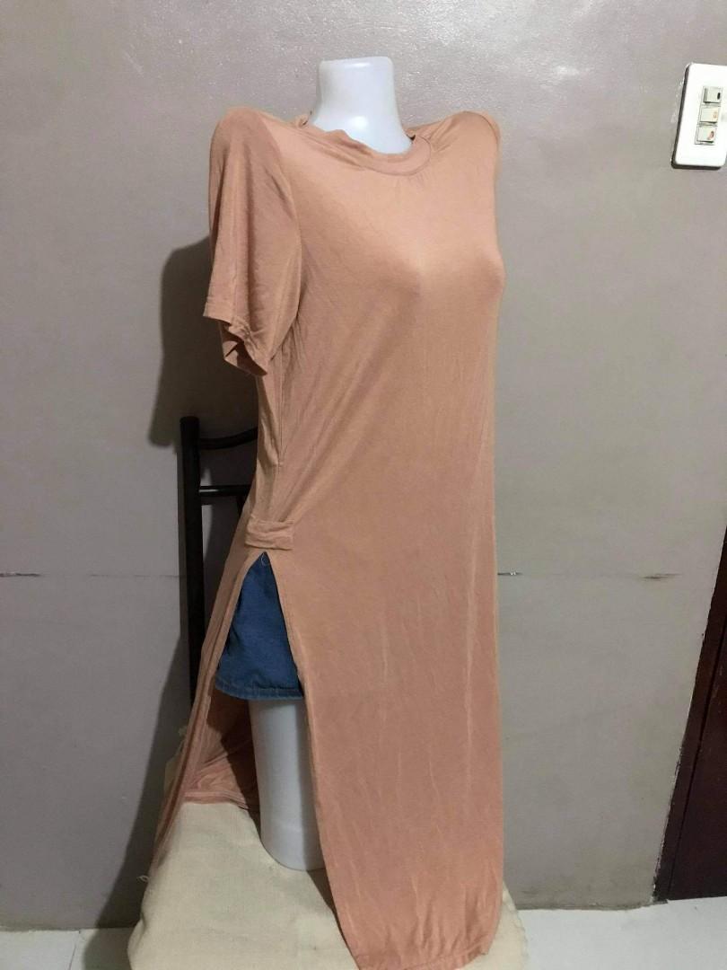 tan shirt dress