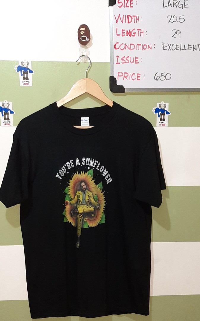 Post Malone You Re A Sunflower Tee Men S Fashion Tops Sets Formal Shirts On Carousell