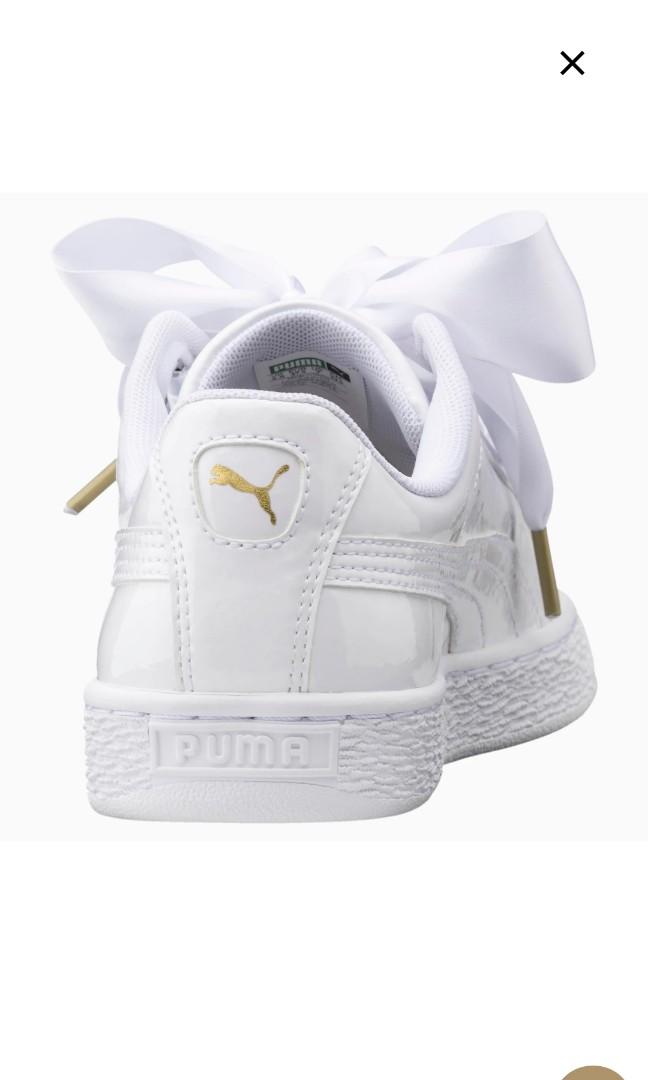 Buy Puma Women's Vikky Ribbon S Peach Leather Sneakers-5 UK/India (38 EU)  (36641603), 8 UK, White White at Amazon.in