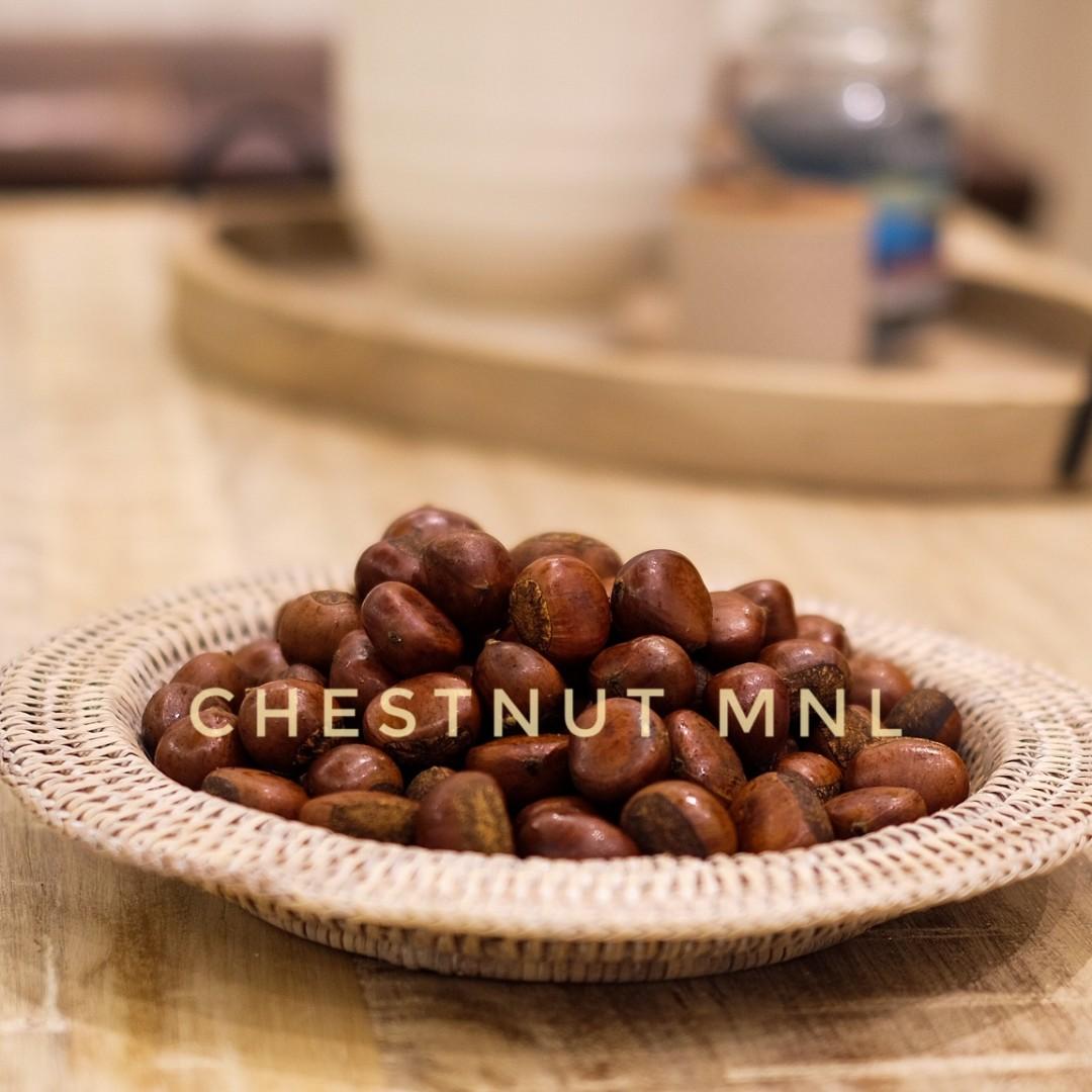 Roasted Chestnuts (Category: Local Eats) located in Quezon City. Submitted by mjsiomai (Listing ID 1044707242, Image 2). Description: Selling CHESTNUTS / CASTANAS roasted in stone grit and maltose to add flavor and aroma. Guaranteed freshly roasted every morning. P420/KILO PICKUP : BANAWE, Q.C. Third party deliveries care of buyer..