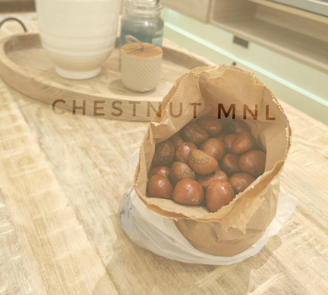 Roasted Chestnuts (Category: Local Eats) located in Quezon City. Submitted by mjsiomai (Listing ID 1044707242, Image 3). Description: Selling CHESTNUTS / CASTANAS roasted in stone grit and maltose to add flavor and aroma. Guaranteed freshly roasted every morning. P420/KILO PICKUP : BANAWE, Q.C. Third party deliveries care of buyer..