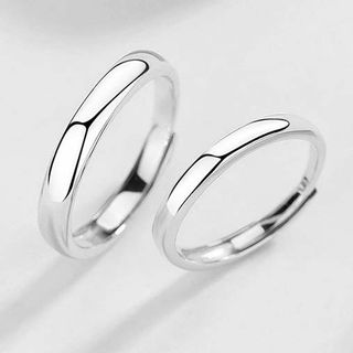 【Adjustable】❤️ SET of Two Rings S925 Sterling Silver Adjustable wedding ring His Hers Couples Matching Rings Bridal Wedding Engagement Ring Sets S925 Pure Silver Couple Rings Adjustable Size Wedding Promise Rings Wedding Pair Rings64216185971714110