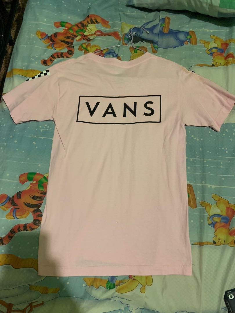 S] Light Pink Vans T-Shirt Authentic 