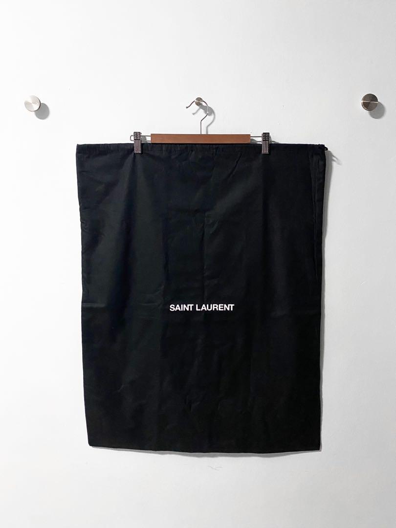 YSL Yves Saint Laurent Paris Dust Bag Black White Cotton Lining