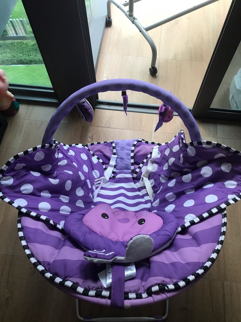 Sassy SS70019 Cuddle Bug Bouncer Violet Butterfly Babies