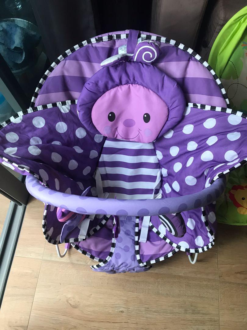 Sassy SS70019 Cuddle Bug Bouncer Violet Butterfly
