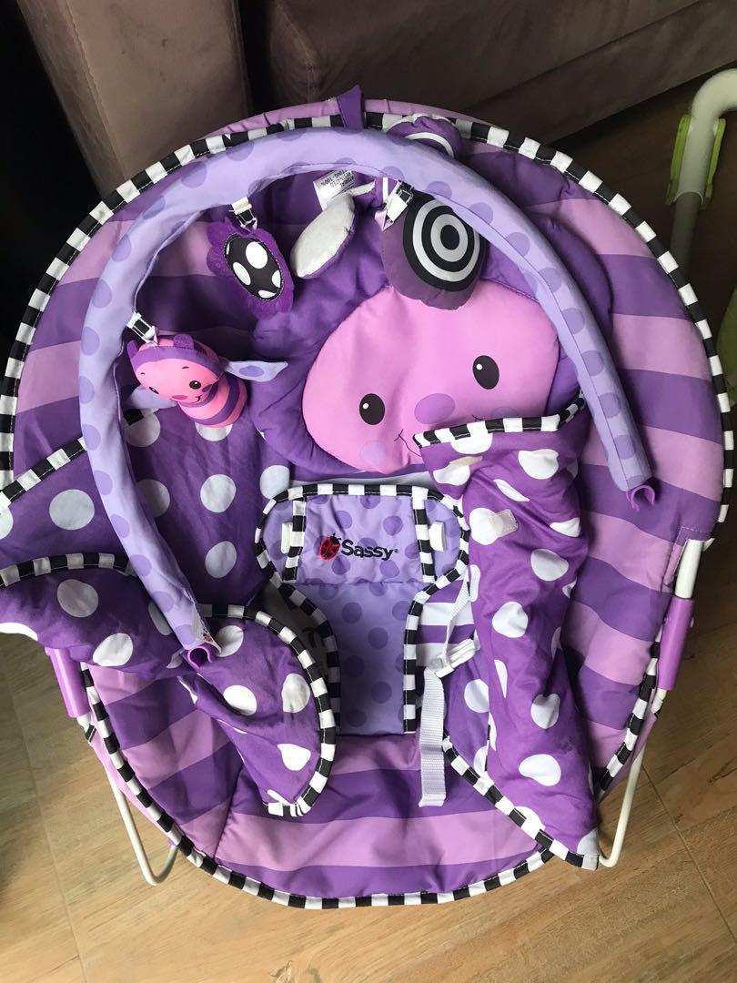 Sassy SS70019 Cuddle Bug Bouncer Violet Butterfly