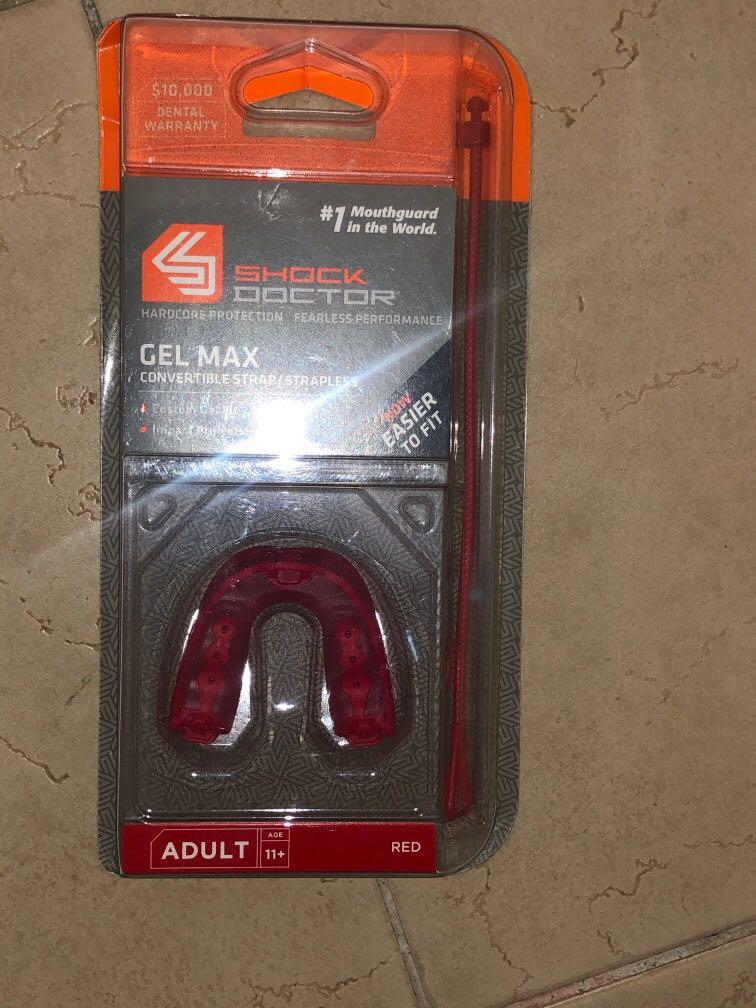 Shock doctor mouth guard adult red, Sports Equipment, Sports & Games