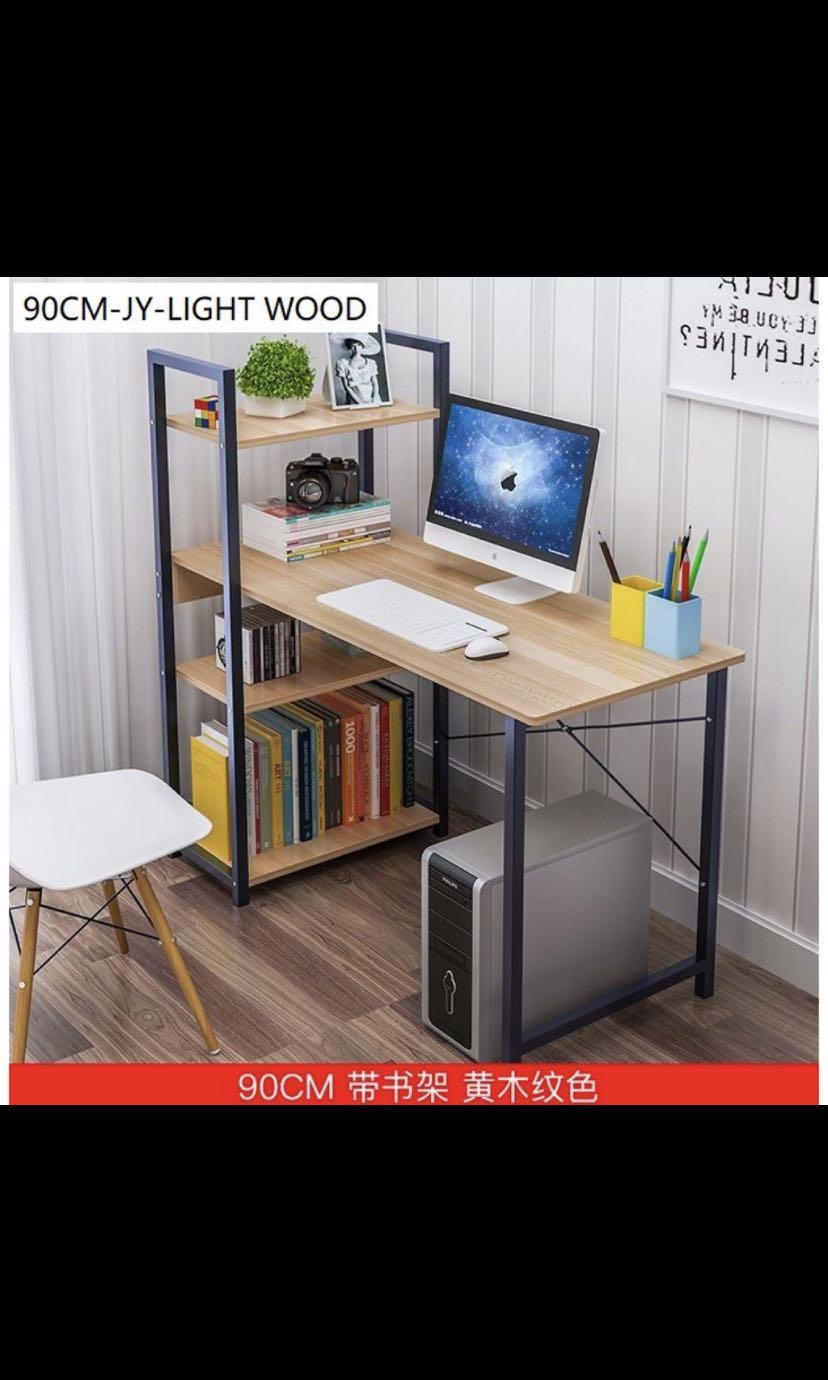 Study Table (Category: Tables & Sets) located in Singapore. Submitted by lashmaiden (Listing ID 1044810341, Image 1). Description: Bought and set up this desk but dismantled and storaged less than a month later as i decided to change the theme of my room. Didn’t get to use it at all haha good as new! Exact to pic including colour. Shelf 120cm tall (can choose which side of the table you want the shelf to be on) whole table is 120cm lengthwise tab