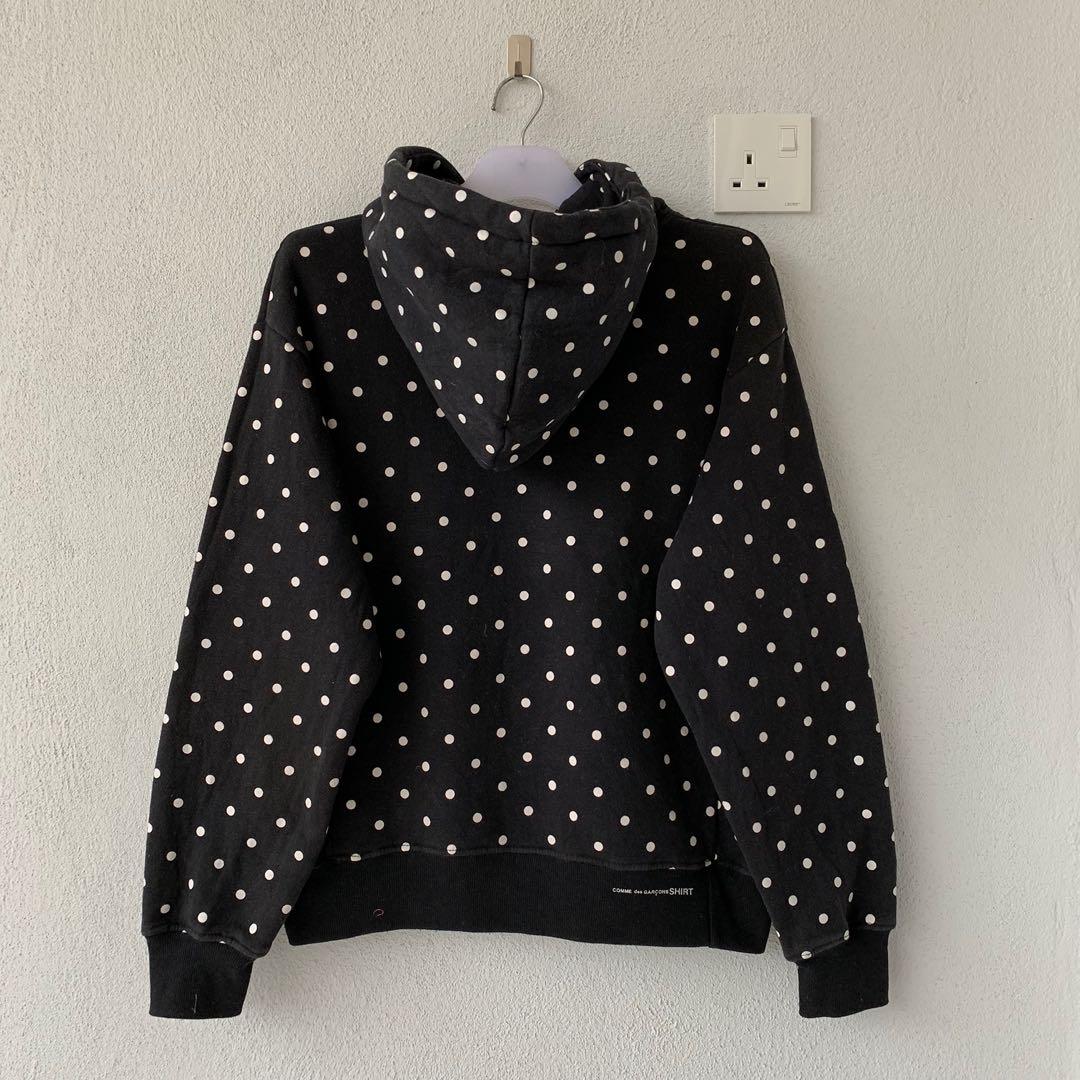 Supreme x comme des shop garcons polka dot hoodie