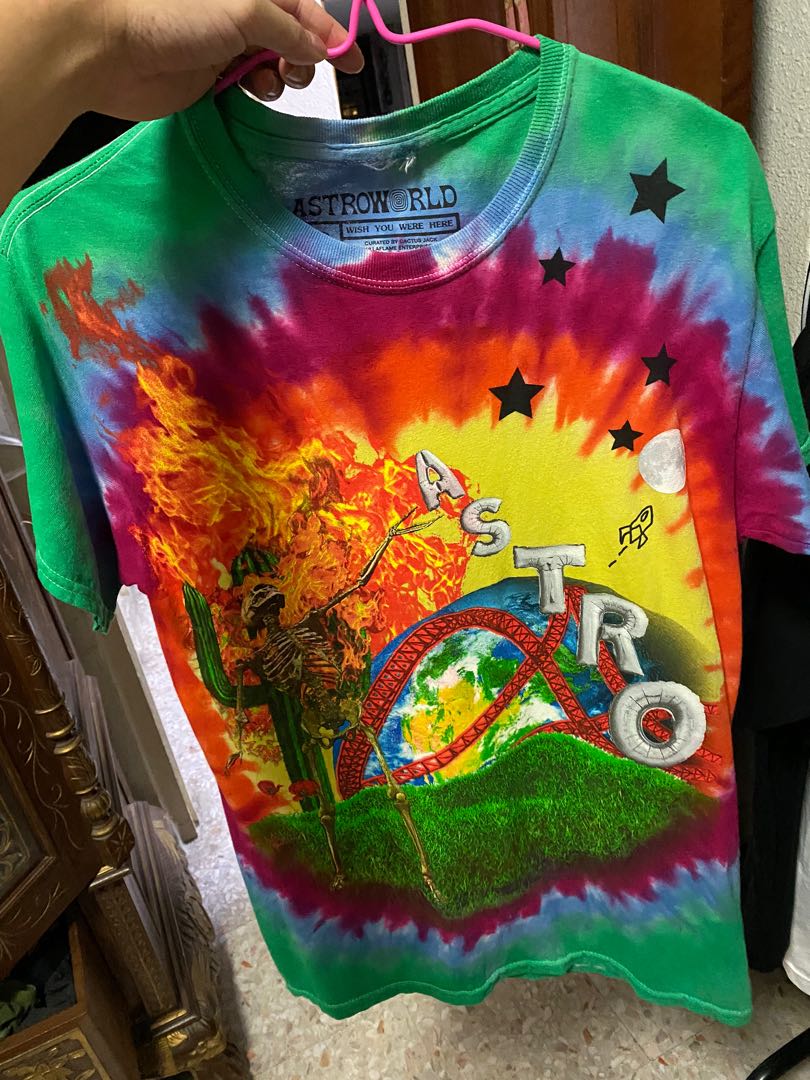 Travis scott tie dye shirt astroworld top