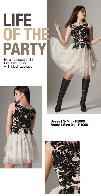 Tulle Cocktail Dress and Knee High Boots