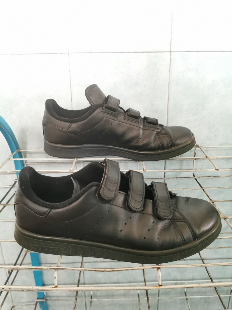Stan smith black straps sale