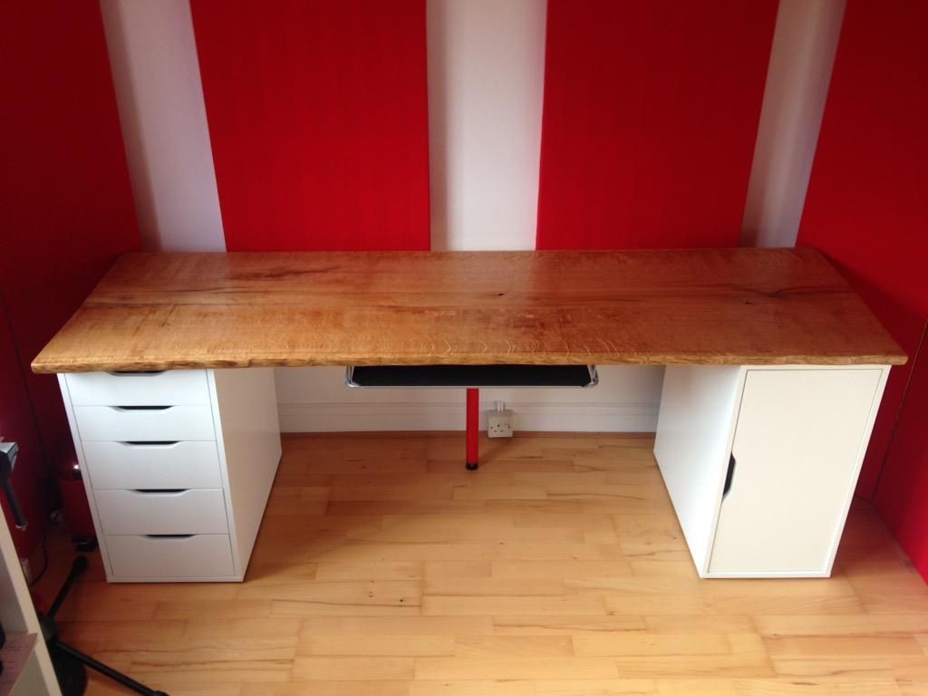 Alex drawers and mahogany table top, computer desk, Furniture & Home