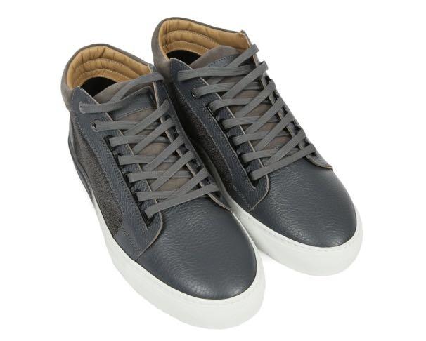 Mens grey cheap smart trainers