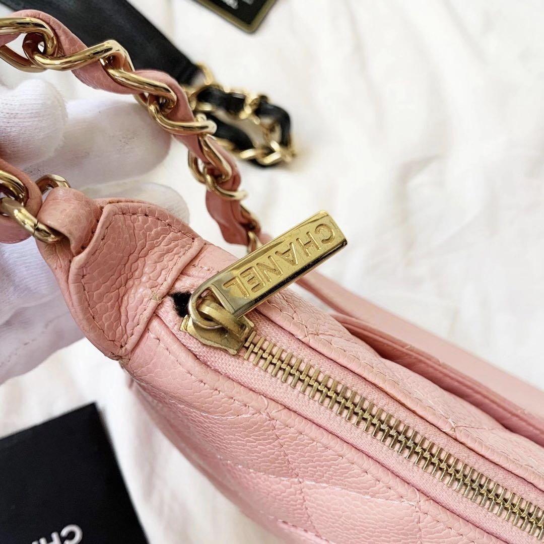 Authentic Chanel Sakura Pink Caviar Leather Pochette Shoulder Bag, Luxury,  Bags & Wallets on Carousell