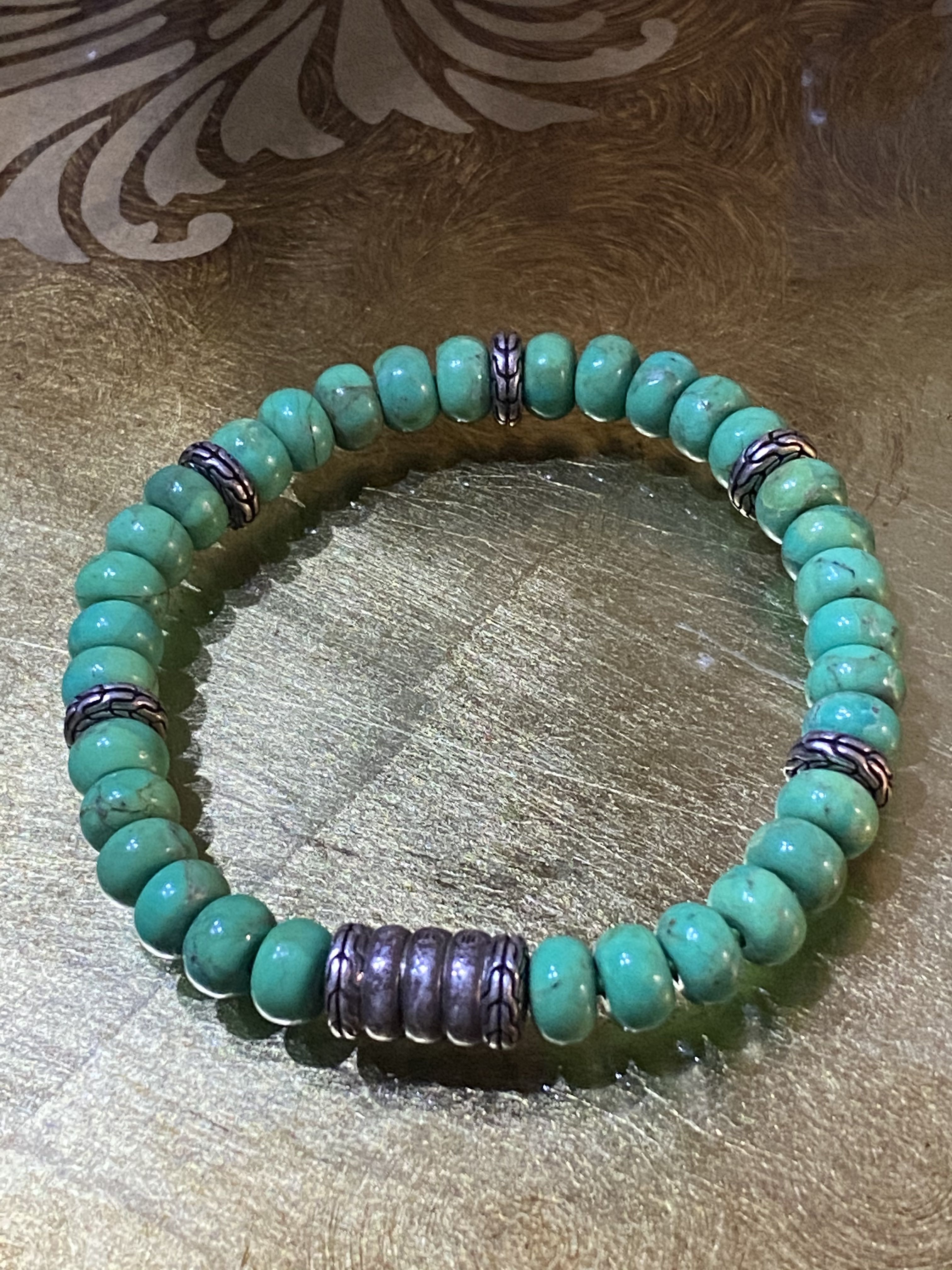 Repriced Authentic John Hardy Sterling silver mohave green turquoise bracelet