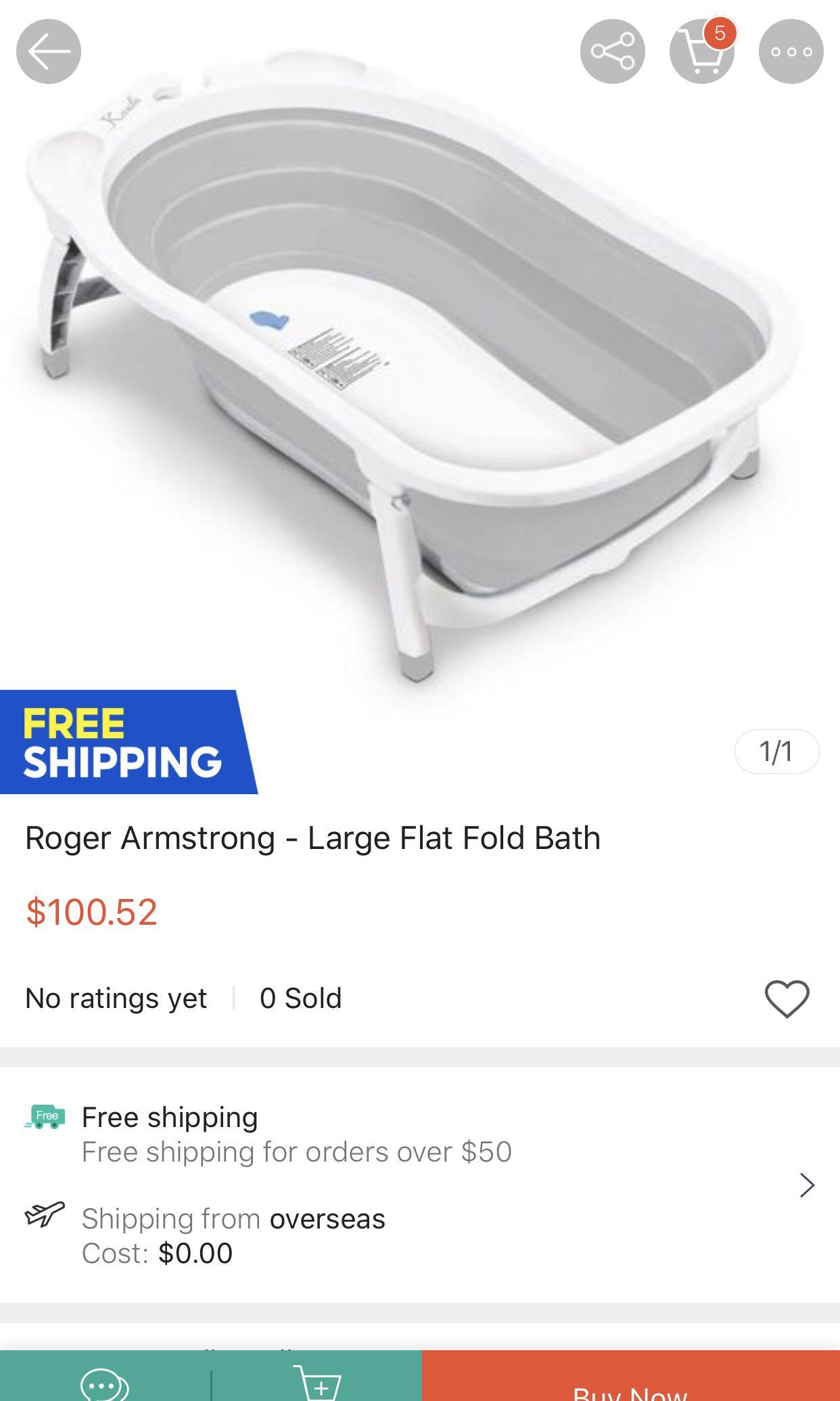 Roger Armstrong Baby Bath Dimensions