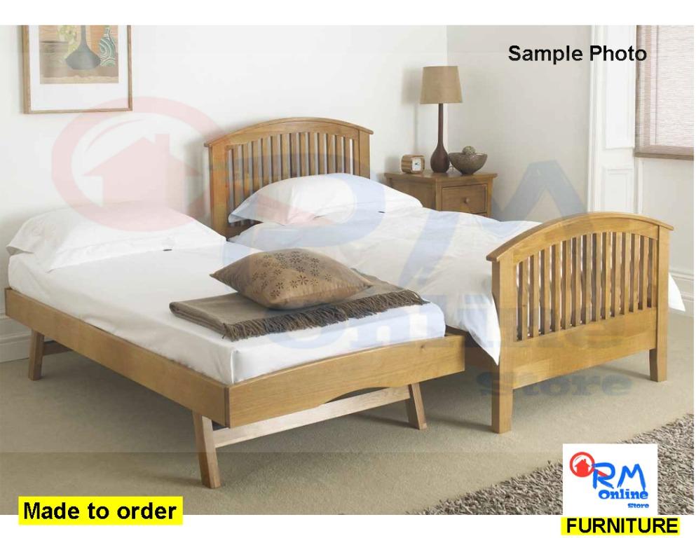 Bedframe With Pop Up Trundle Bed 36 X 75 Furniture Home Living Furniture Bed Frames Mattresses On Carousell
