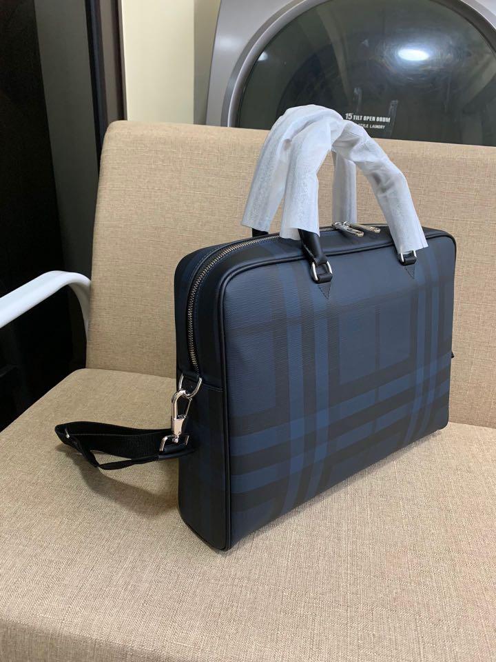 Burberry large london check briefcase on sale