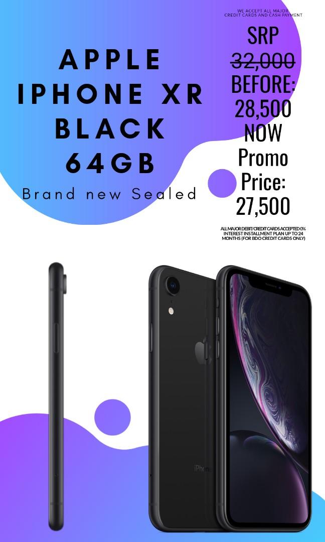 Brandnew Apple Iphone Xr Black 64gb Atm Debit And Credit Cards Accepted Promo Mobile Phones Gadgets Mobile Phones Iphone Iphone X Series On Carousell