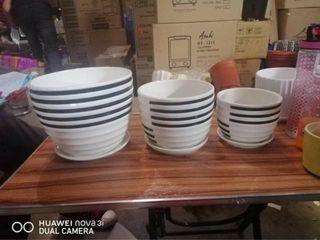 Ceramic pot set of 3