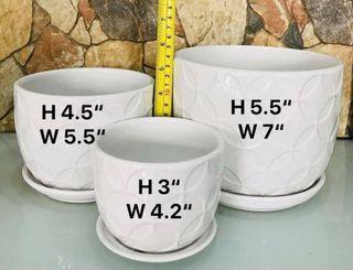 Ceramiic pots set of 3