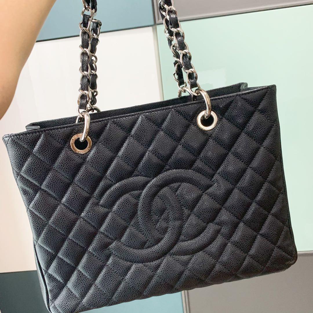 Chanel Grand Shopping Tote GST in Black Caviar Silver Hardware, Luxury, Bags  & Wallets on Carousell