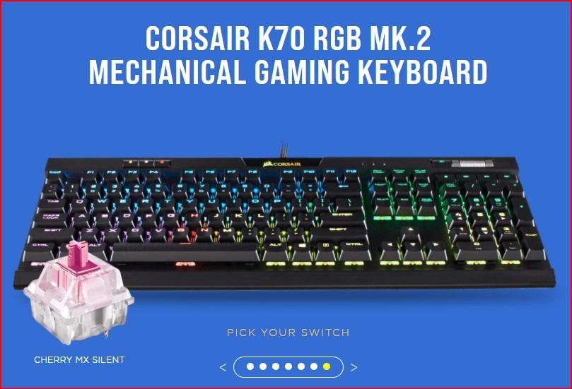 Corsair K70 RGB MK.2 mechanical gaming keyboard (RARE: Cherry MX Computers & Tech, & Accessories, Keyboard on Carousell