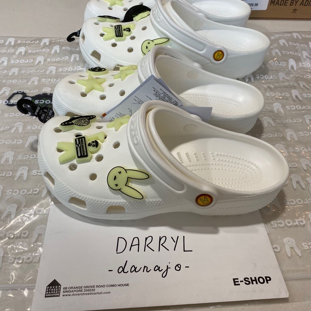 Crocs x Bad Bunny, Men's Fashion, Footwear, Flipflops and Slides on  Carousell