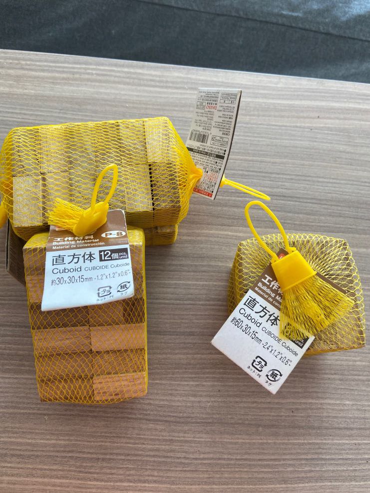 Daiso wood cubes, Hobbies & Toys, Stationery & Craft, Craft Supplies & Tools on Carousell