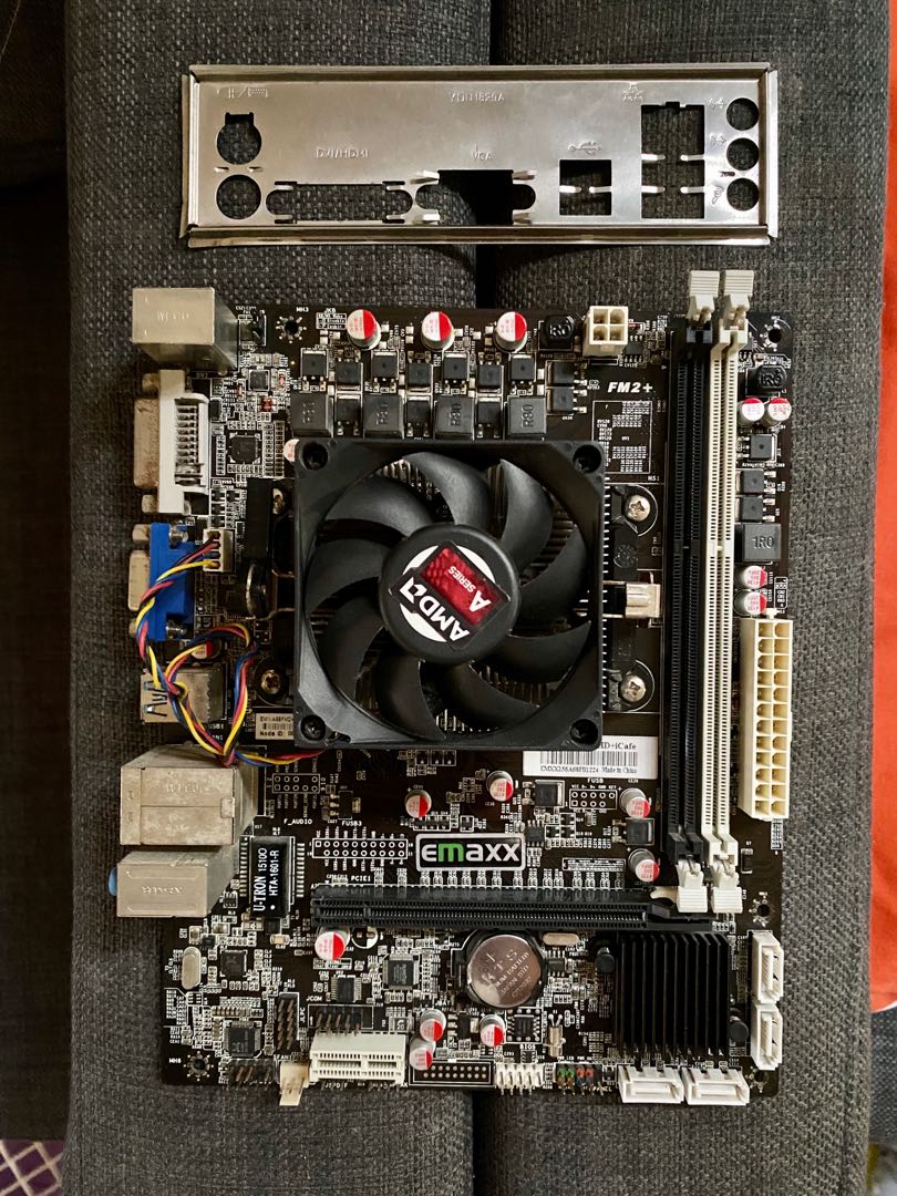 EMX FM2 Motherboard Bundled with AMD A4 6300 3.7 MHz upto 3.9 MHz turbo Computers Tech Parts Accessories Computer Parts on Carousell