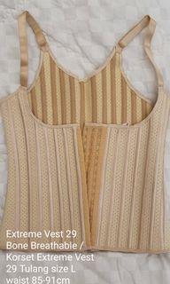 Extreme Vest 29 Bone Breathable / Korset Extreme Vest 29 Tulang size L Preloved