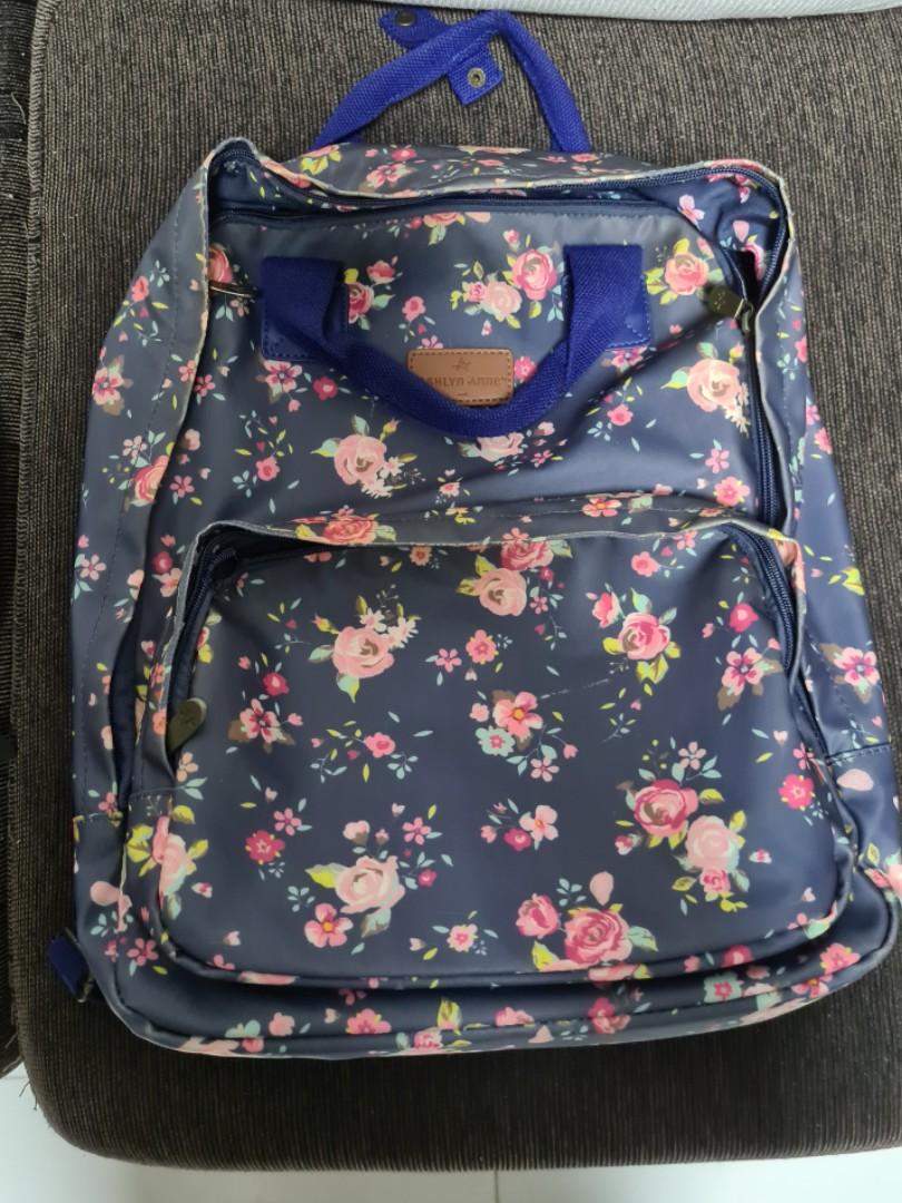 Floral blue Ashlyn Anne backpack Women s Fashion Bags Wallets Cross body Bags on Carousell