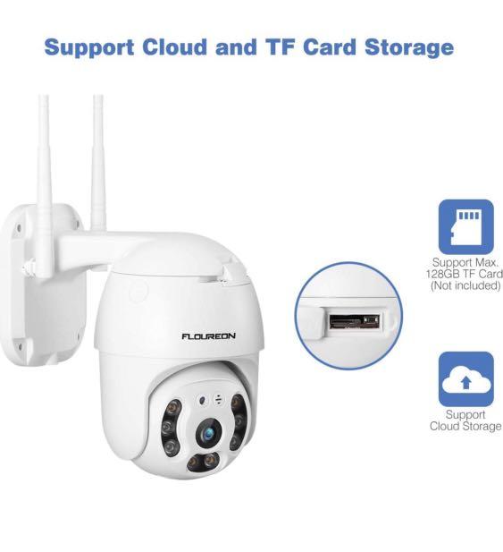 FLOUREON WiFi IP Camera 1080P Dual Light Wireless Outdoor Home Security Surveillance Camera with Pan Tilt Human Motion Detection Active Defense Night