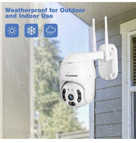 FLOUREON WiFi IP Camera 1080P Dual Light Wireless Outdoor Home