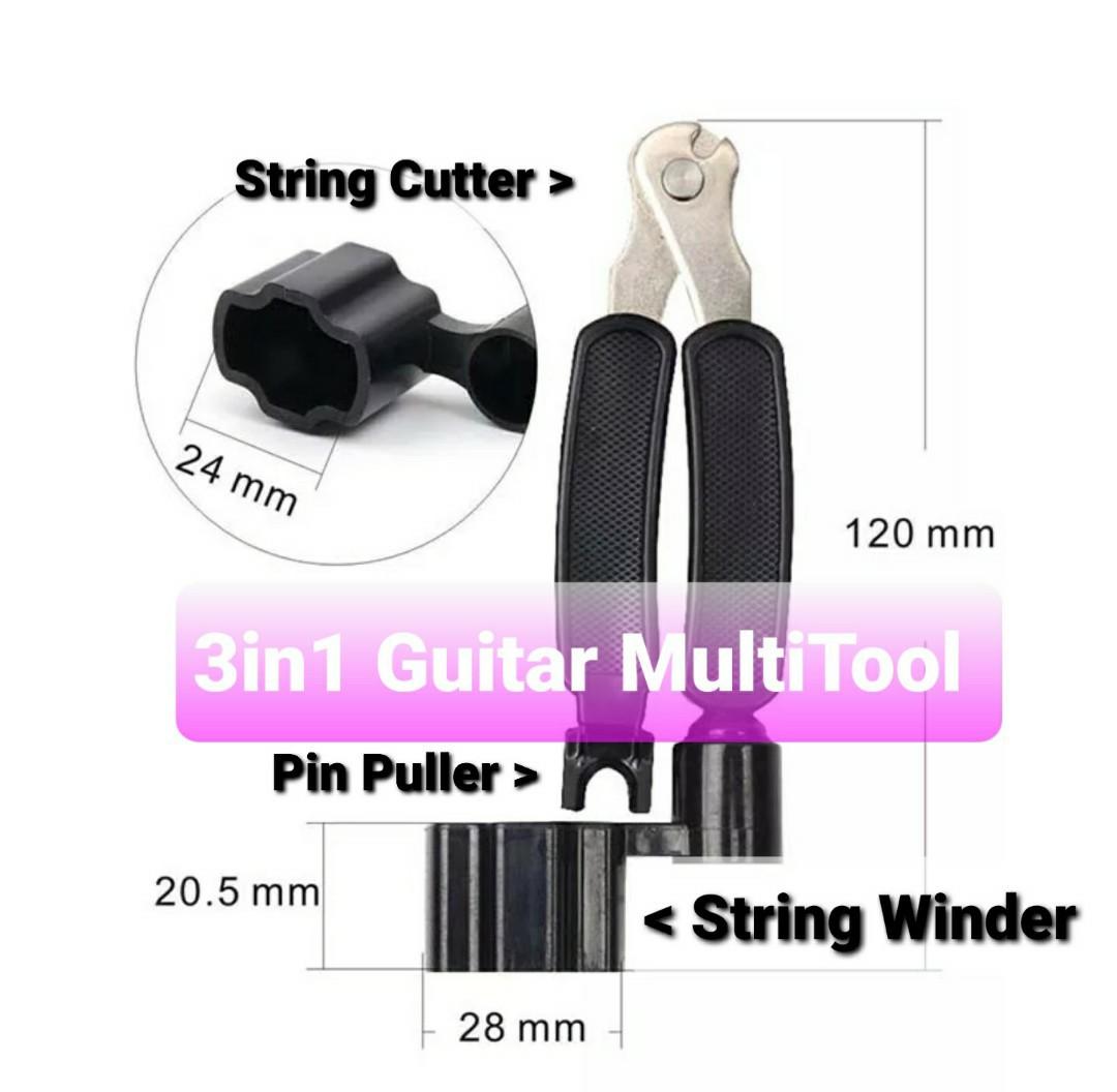 Guitar String Winder Multitool Cutter Peg Puller, Music & Media, Music