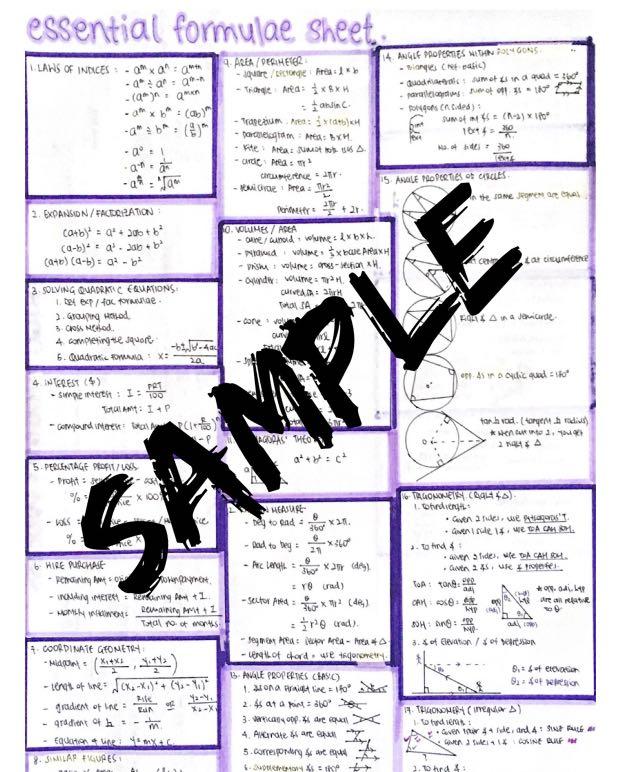 Hand Written Math Elementary Homework 7 SOLD! - Handwritten Elementary Math Essential Notes for Secondary ...