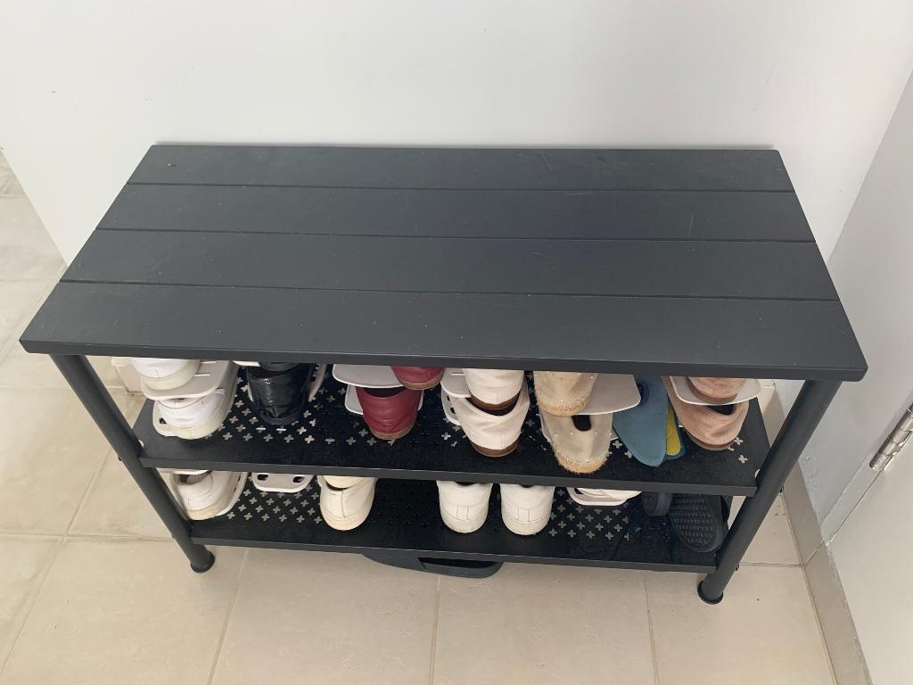 Ikea PINNIG Bench with shoe storage shoe rack
