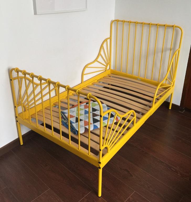 Yellow bed sale frame ikea