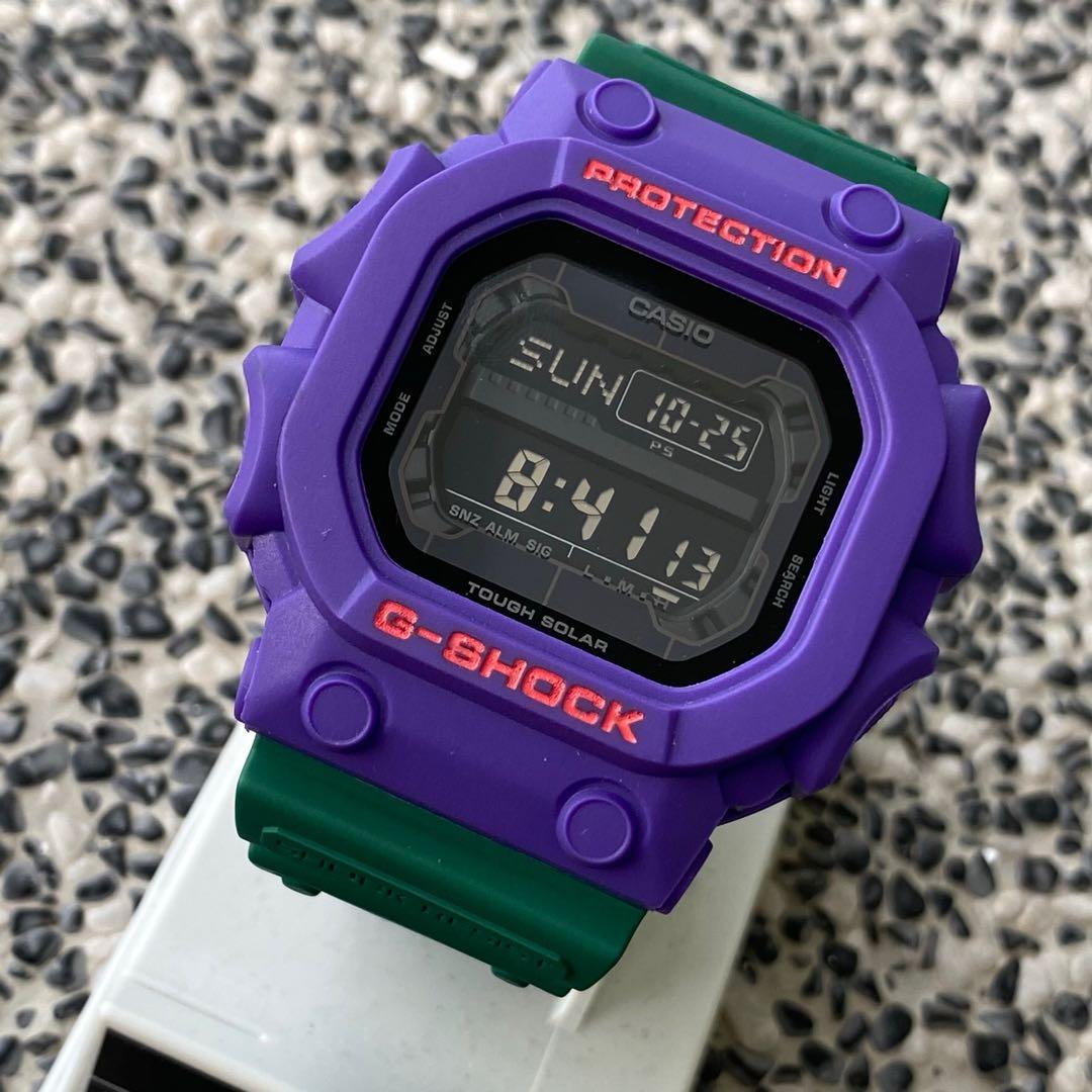 JOKER THEME COUPLE G SHOCK SET ORIGINAL GX 56BB AND DW 5600BB 1 CUSTOMISED WITH 3RD PARTY BEZEL AND STRAP couple set gshock CASIO Casio