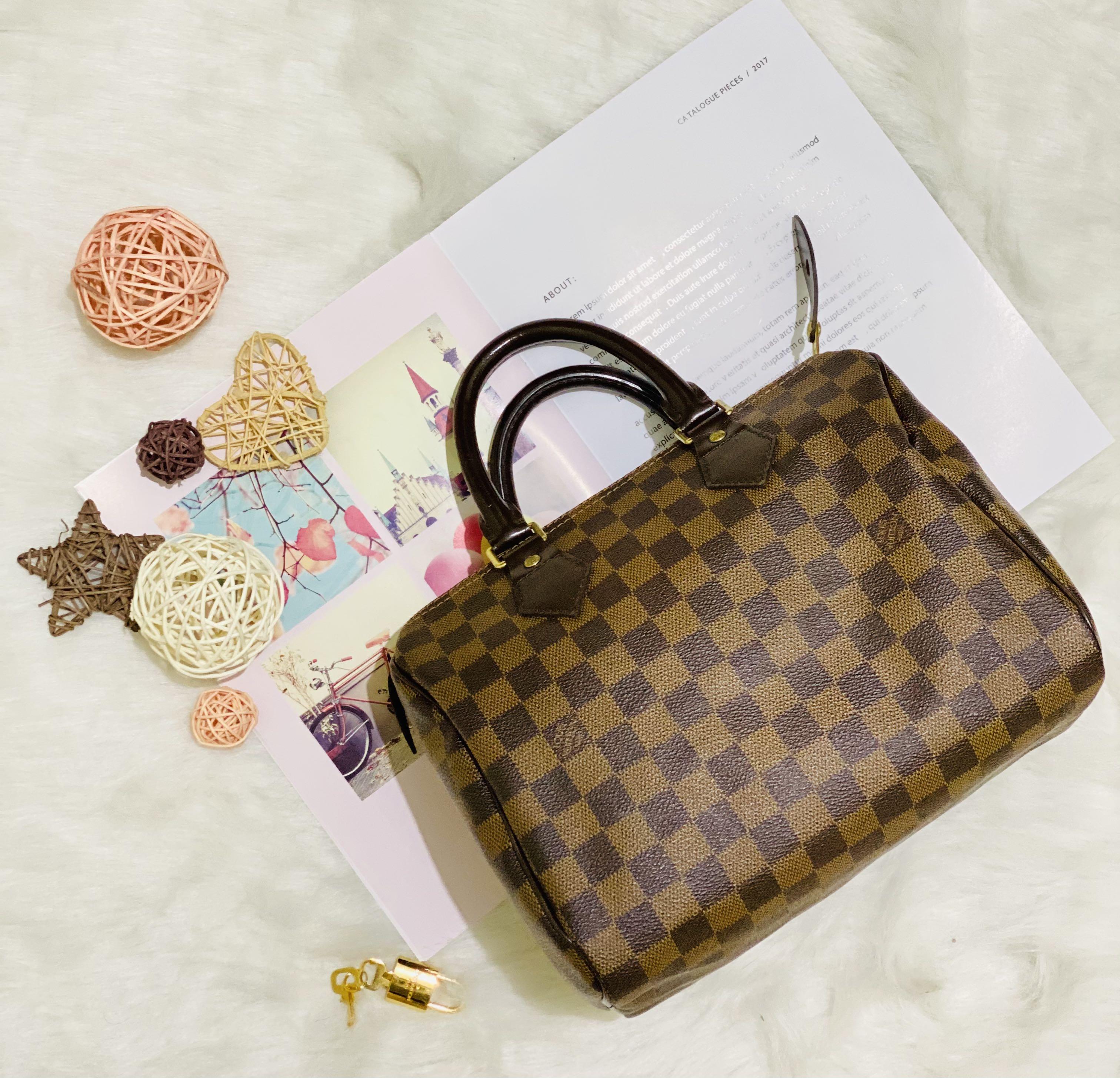 LV SPEEDY DAMIER (SIZE 25), Luxury, Bags & Wallets on Carousell